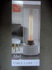 Abel Industrial Style Concrete & Glass Table Lamp