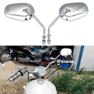 Motorcycle Chrome Long Stem Rearview Mirror For-Harley Davidson Low Rider Dyna