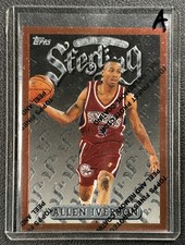 ALLEN IVERSON 1996-97 TOPPS FINEST #240 ROOKIE STERLING BRONZE W COATING 76ERS A