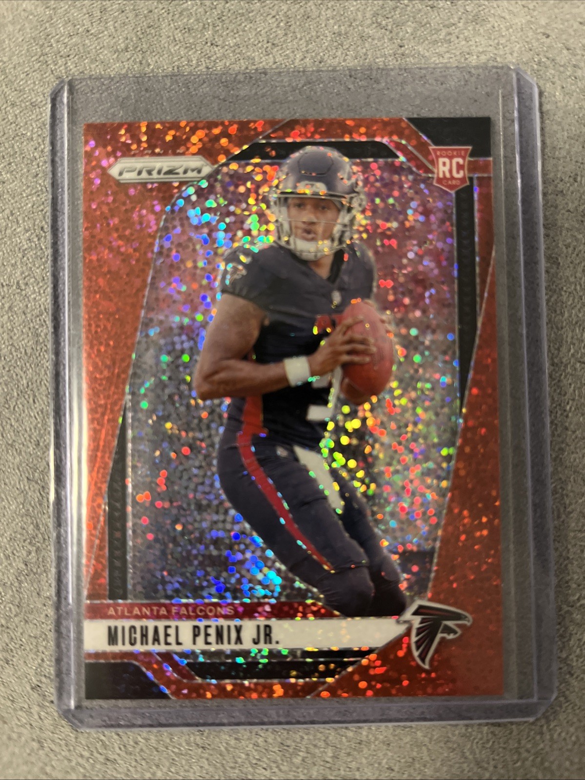 2024 Panini Prizm #378 Michael Penix Red Sparkle Atlanta Falcons RC