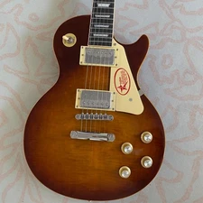 LP electric guitar flame maple top solid mahogany body Tobacco burst