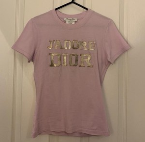 クリスチャンディオール　Tシャツピンク38 ジャドール レザーロゴ Tシャツ J'adore Dior Shirt | eBay