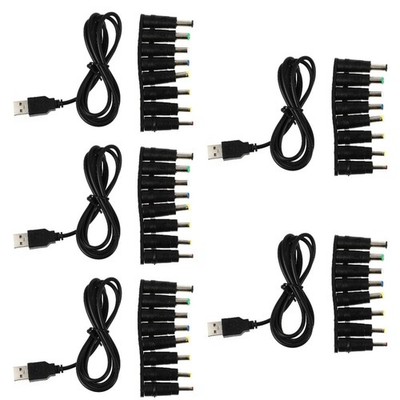 5 Sets Usb-zu-dc-netzkabel Adapter Auf Stromkabel Stromversorgung