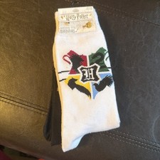Harry Potter Socks Hogwarts Wizarding World 2 Pack Shoe Size 6-12 New