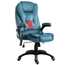 Vinsetto Office Chair Heating Massage Reclining Blue , Refurbished