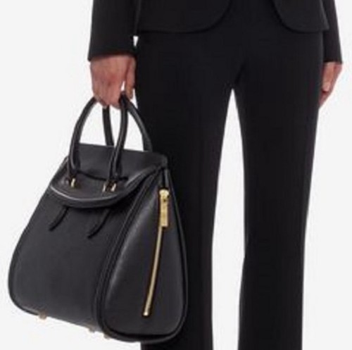NWT Alexander McQueen Black Leather Large Heroine Bag