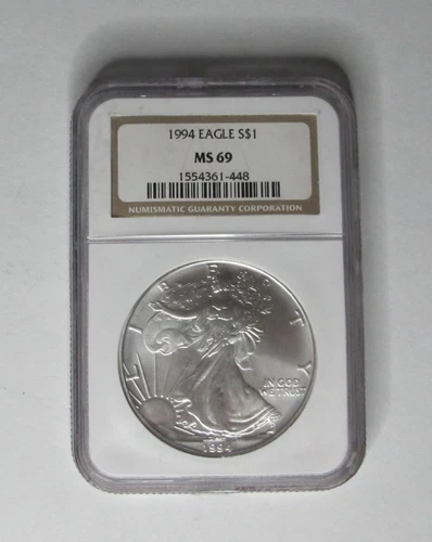 1994 American Silver Eagle * NGC MS69 * .999 Silver Ozt * No Reserve