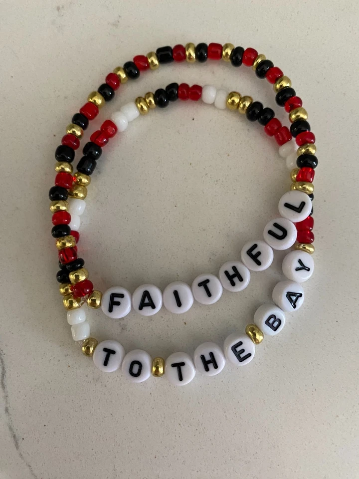 Juego de pulsera de 5 piezas para mujer San Francisco 49ers - #FTTB - Faithful To The Bay Foto 4 de 4