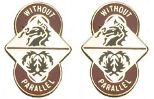 8th Transportation Brigade Distinctive Unit Insignia - Pair - WIthout Parallel