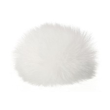 Furry Microphone Windscreen 7mmx 55mm Mic Cover Windshield White