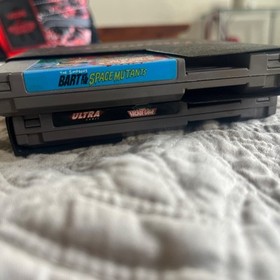 NES Lot Teenage Mutant Ninja Turtles with The Simpsons BART vs space mutants 