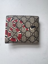 Discontinued Gucci Kingsnake GG Supreme Men’s Wallet Brown