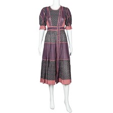 ULLA JOHNSON Floral Quarter Sleeve Midi Dress Size XS