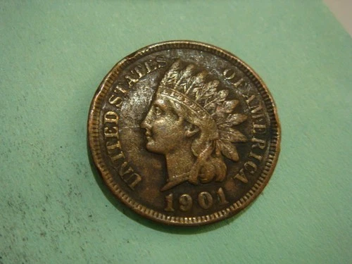 1901 Indian Head Penny IHP full Liberty Headband but with curvature