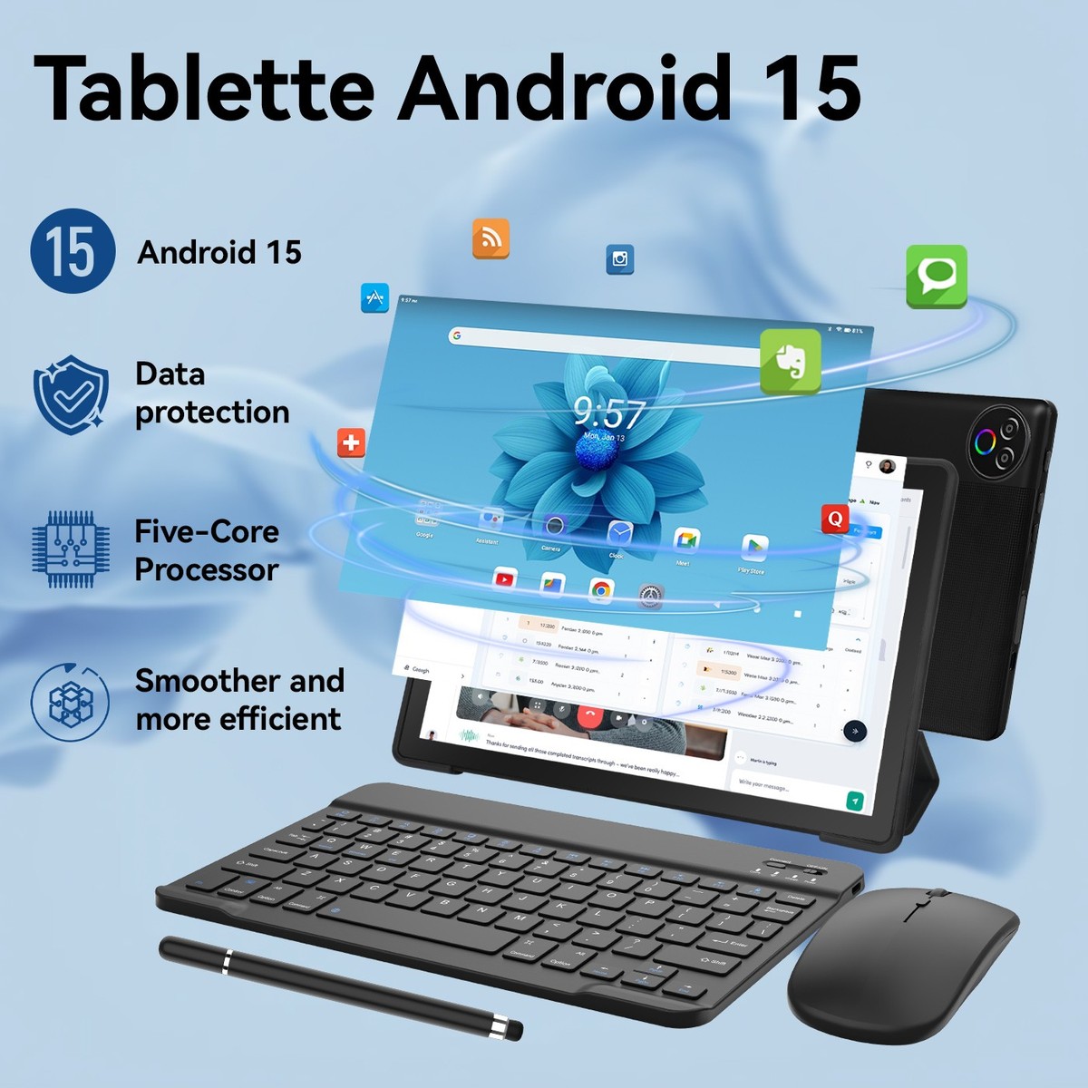 10 Inch Tablet Android 15 Tablet 20GB RAM 64GB ROM 1TB TF Tablet 8