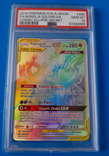 Naganadel & Guzzlord-GX graded PSA 10 for sale on eBay