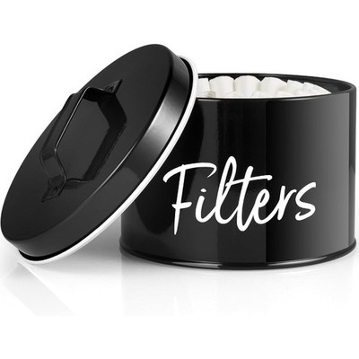 Black Coffee Holder with Lid Countertop Storage Basket for Coffee