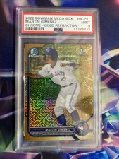 Martin Gimenez - 2022 Bowman Chrome 1st Prospect - GOLD MOJO #10/50 PSA Mint 9
