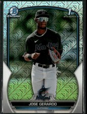 Jose Gerardo 2023 1st Bowman Chrome #BCP-195 Prospects Mojo Refractor Marlins