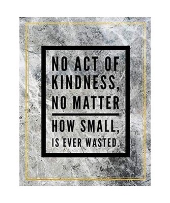 No act of kindness, no matter how small is ever wasted.: College Ruled Marble De