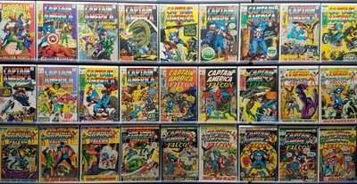 CAPTAIN AMERICA 27 BOOK LOT 1969/73 137 SPIDERMAN 130 HULK 118 FALCON RED SKULL!