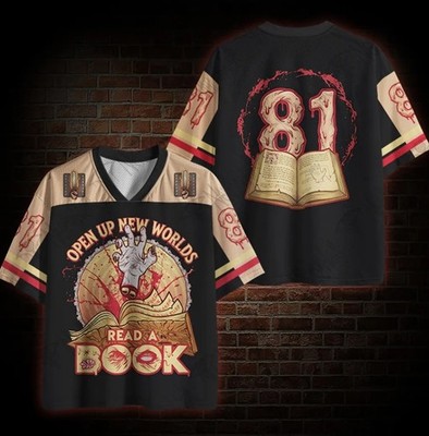 Open up New Worlds Read a Book Mesh Jersey