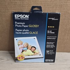 EPSON PREMIUM PHOTO PAPER BORDERLESS 20 SHEETS GLOSSY 5 X 7