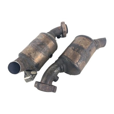 2010 MERCEDES E350 W212 RIGHT & LEFT EXHAUST PIPE DOWNPIPE PAIR SET OEM (CUT!)