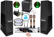 Complete Home Karaoke System 5000W Songs via Youtube by Iphone  Tablets