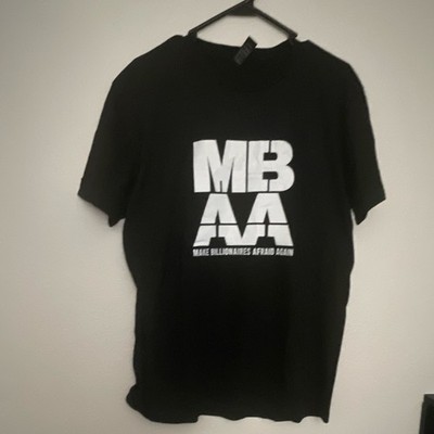 Men s Black MB AA Made Billionaires Afraid Again Graphic T-Shirt L Cotton