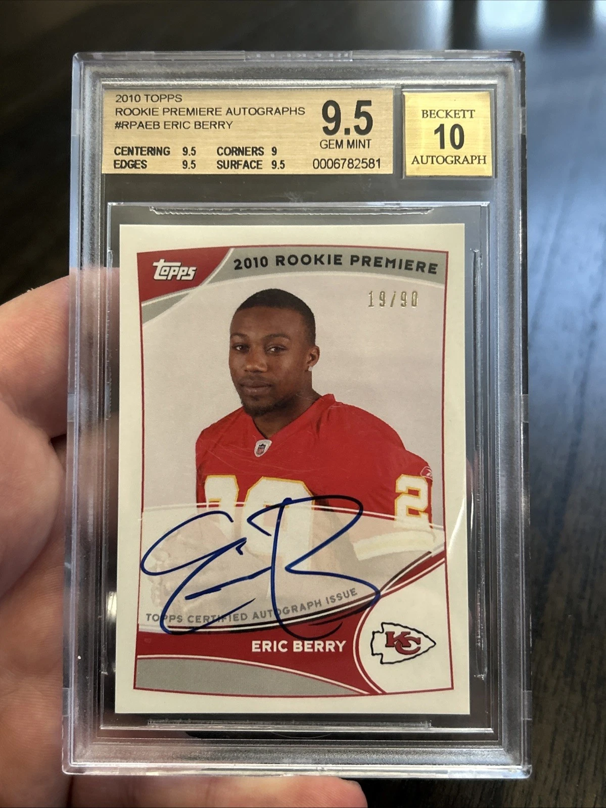Eric Berry Topps Rookie Premiere Autographs #RPAEB Base