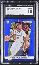 2024-25 Panini Prizm Deca Stephon Castle #174 Blue Prizm /149 Rookie CGC 10