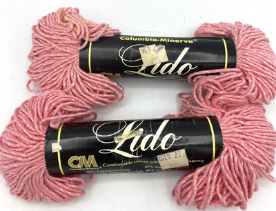 Colombia Minerva Lido Yarn Pink 50 gm Cotton Blend Italy DISCONTINUED