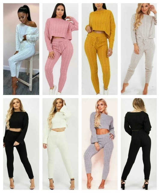 ladies cream joggers
