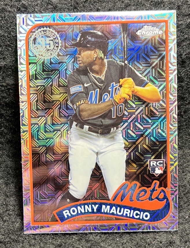 Ronny Mauricio 2024 Topps Chrome Silver Pack Mojo Refractor Rookie Card #T89C-3