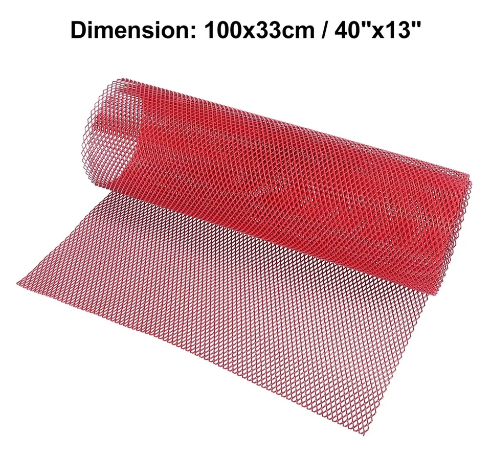 40x13” Universal Car Grill Mesh Aluminum Alloy Grille Mesh Sheet 6x12mm Rhombic - Image 3 of 4