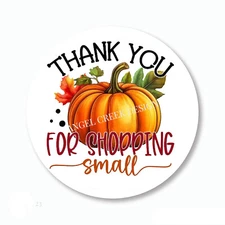 Autumn Thank You for Shopping Small Scrapbook Stickers Favors Envelope Seals
