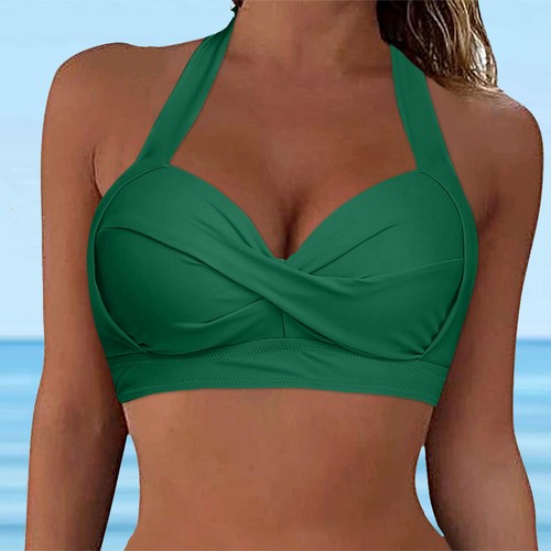 Women Lace Up Swimwear Tops Underwire Full Coverage Bikini Top Push Up Swim New - Bild 40 von 78