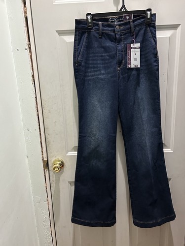 New!Gloria Vanderbilt Dark Wash High Rise Trouser Flare Jeans. Size 6 Average. - 第 1/3 張圖片