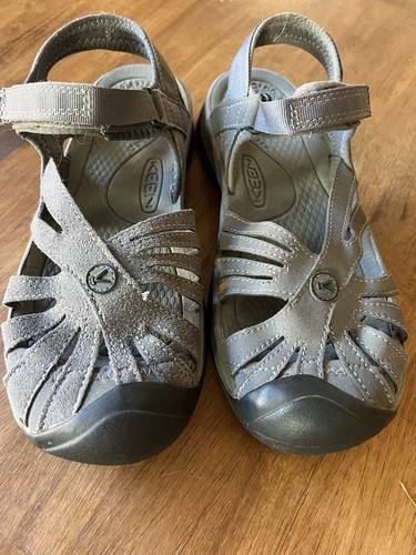 Keen Rose Gray Suede Close-Toed Adjustable Comfort Sandals Womens Size 8.5 - Picture 3 of 6
