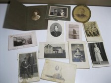 VINTAGE 1940S 1930S SEPIA STUDIO PHOTOS 4X6 5X7" lot Homestead Soldiers Military