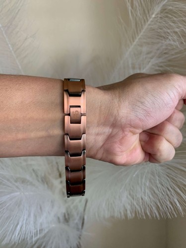 Massives magnetisches Kupferarmband Männer Frauen erneuern Balance Energie Weihnachten Geschenk ihm - Bild 6 von 12