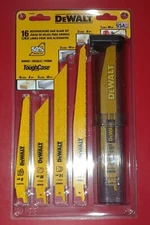 NEW DeWalt 16-Piece RECIPROCATING SAW BLADE KIT & Tough Case, DW4899 Made In USA