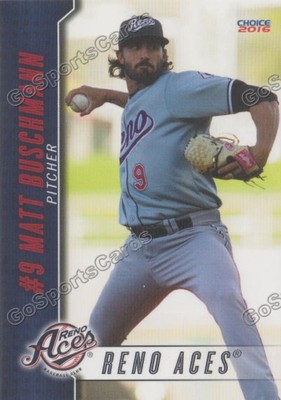 2016 Reno Aces Matt Buschmann RC Rookie Diamondbacks