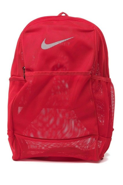 red nike mesh backpack