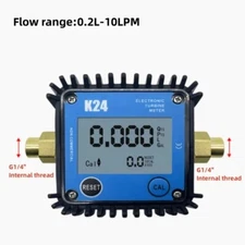 Micro Flow Digital Display Meter Gear Flow Meter Diesel Gasoline Oil G1/4" G1/2"