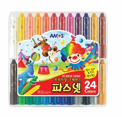 Amos Pasnet Premium ungiftiges seidiges Buntstiftöl Pastell 24 Farben