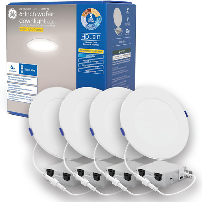Premium 6'' Color Select LED Downlight - High-Lumen Ceiling Light (4 Pack)
