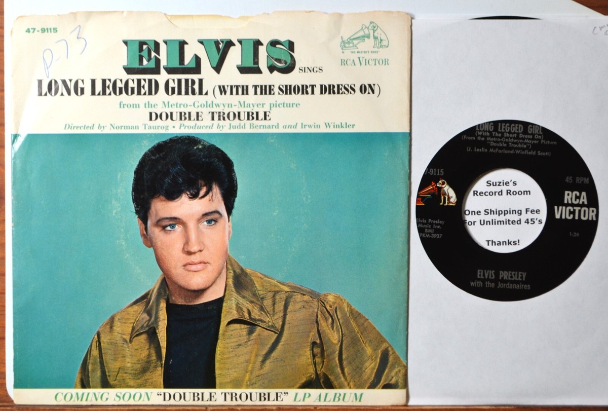 Elvis Presley Long Legged Girl / Double Trouble Picture Sleeve
