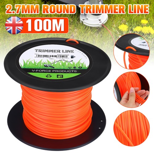 100m x 2.7mm Heavy Duty Orange Nylon Round Trimmer Strimmer Line Cord Rope UK eBay